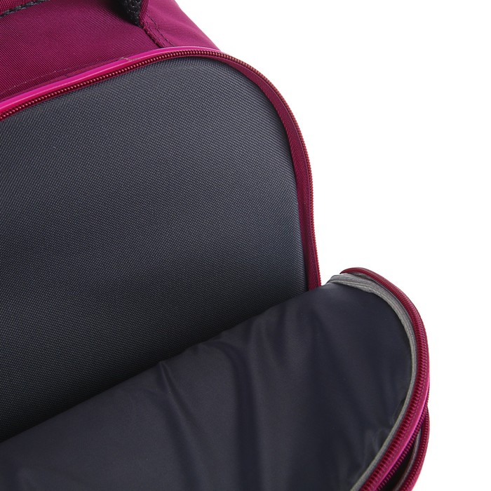 Рюкзак каркасный BagFashion 36*34*17 660 дев "Колибри белая", бордо