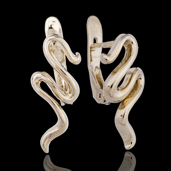 Серьги "Теу", цвет золотой