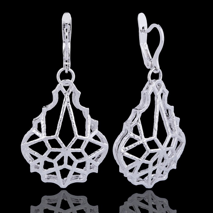 Серьги "Фуад", цвет серебра