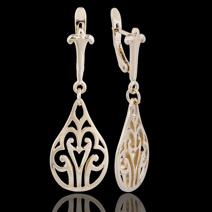 Серьги "Жиразель мод.", цвет золота