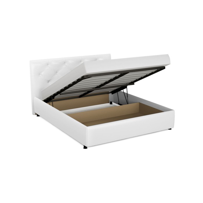 Кровать «Монблан» с ПМ, 140 х 200 см, ортопедическое основание, экокожа, цвет белый