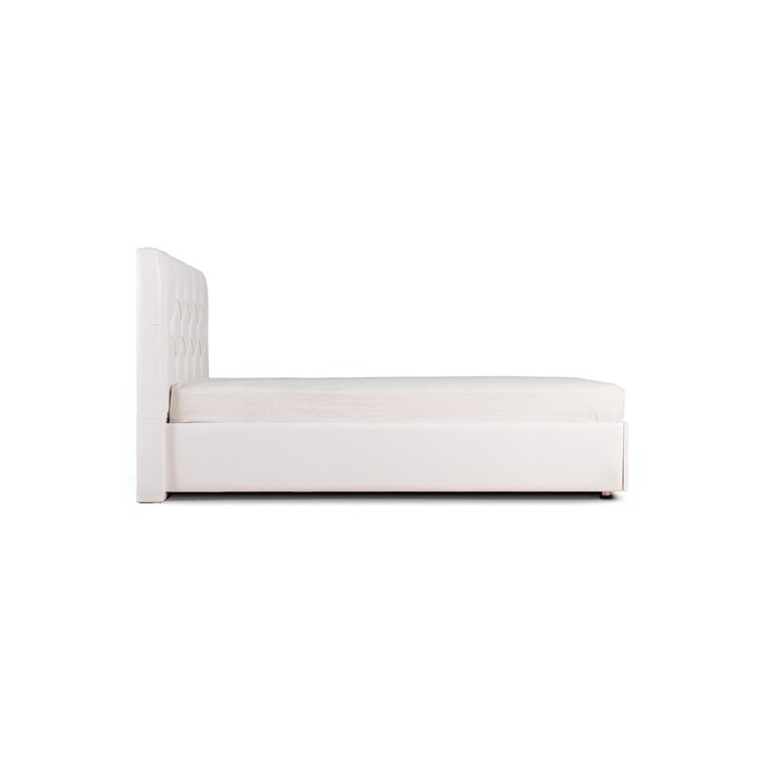 Кровать «Монблан» с ПМ, 160 х 200 см, ортопедическое основание, экокожа, цвет белый