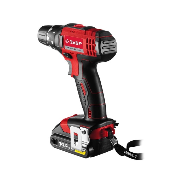 Дрель-шуруповерт "ЗУБР" ДА-14.4-2-Ли КМ2, 14.4 В, 1.5 Ач, 1350 об/мин, БЗП 0.8-10 мм