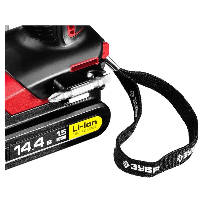 Дрель-шуруповерт "ЗУБР" ДА-14.4-2-Ли КМ2, 14.4 В, 1.5 Ач, 1350 об/мин, БЗП 0.8-10 мм
