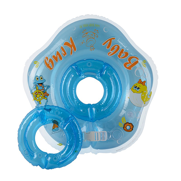 Круг для купания 3D, два сменных кольца, от 3 мес., цвет голубой