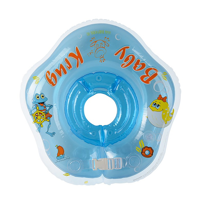 Круг для купания 3D, два сменных кольца, от 3 мес., цвет голубой
