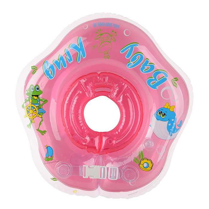 Круг для купания 3D, два сменных кольца, от 3 мес., цвет розовый