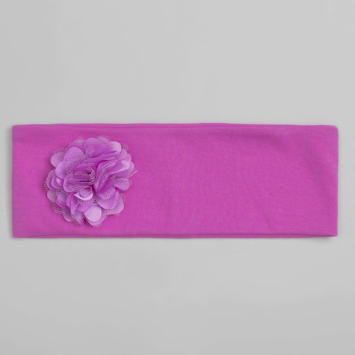 Повязка детская "Цветочек" сиреневая, р-р 52, 100% хл, интерлок
