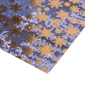 

Бумага для скрапбукинга с фольгированием «Заснеженные досочки», 30.5 × 30.5 см, 180 г/м