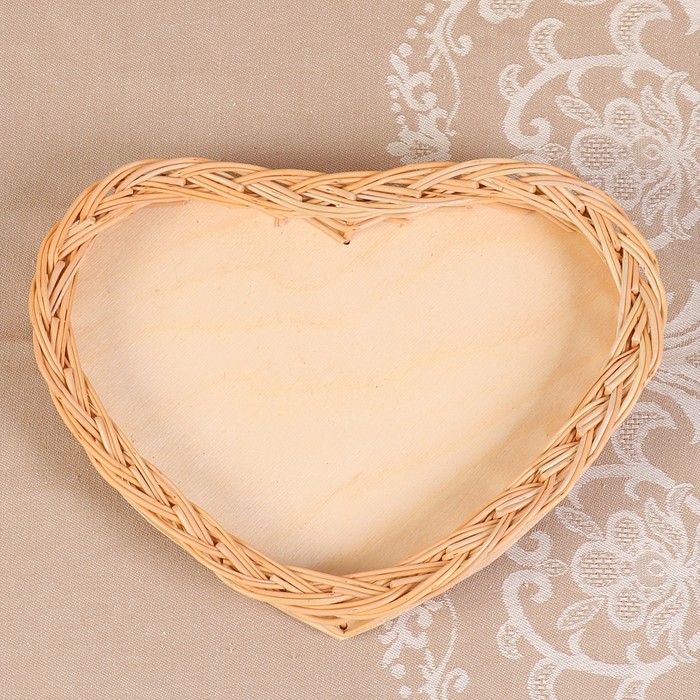 Тарелка «Плетёнка», 23,5х18х2,5 см, ива