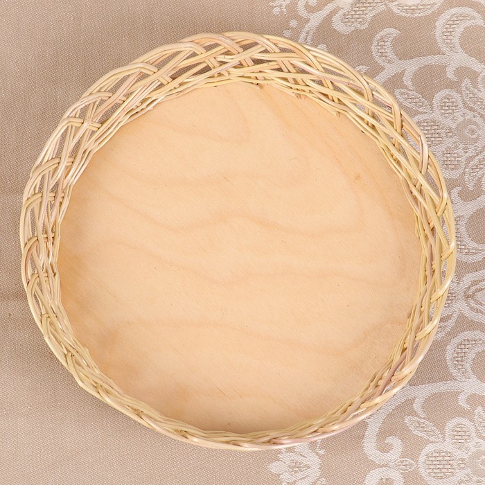 Сухарница «Плетёнка», 20х20х3,5 см, ива