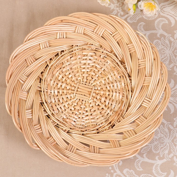 Тарелка «Ажурная», D=30 см, ива