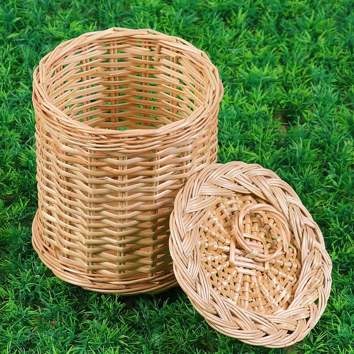 Туес «Плетёнка», 15х15х17 см, ива