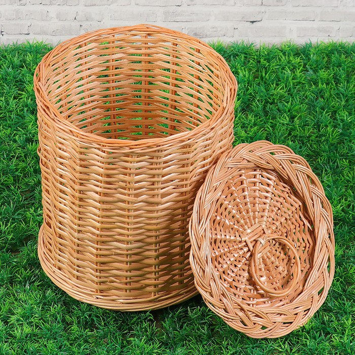 Туес «Плетёнка», 22х22х25 см, ива