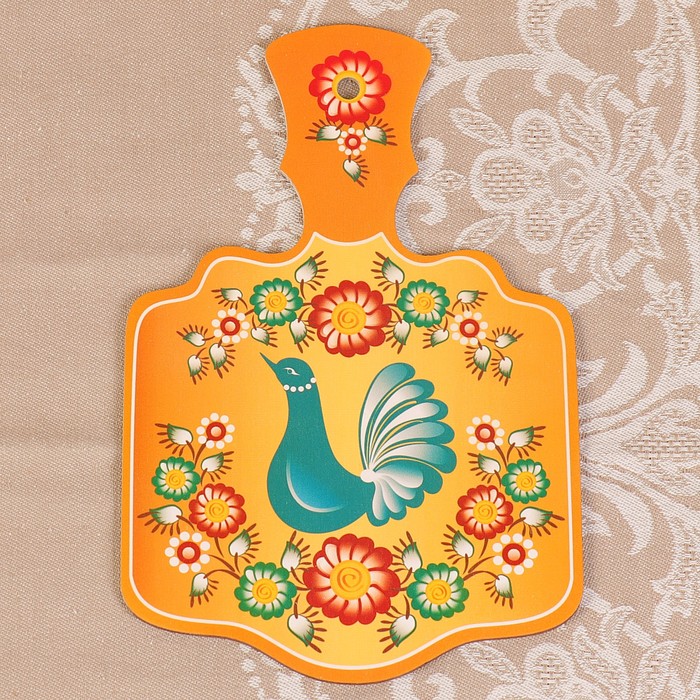 Доска разделочная «Синяя птица», резная, 21,5х14,3х0,3 см