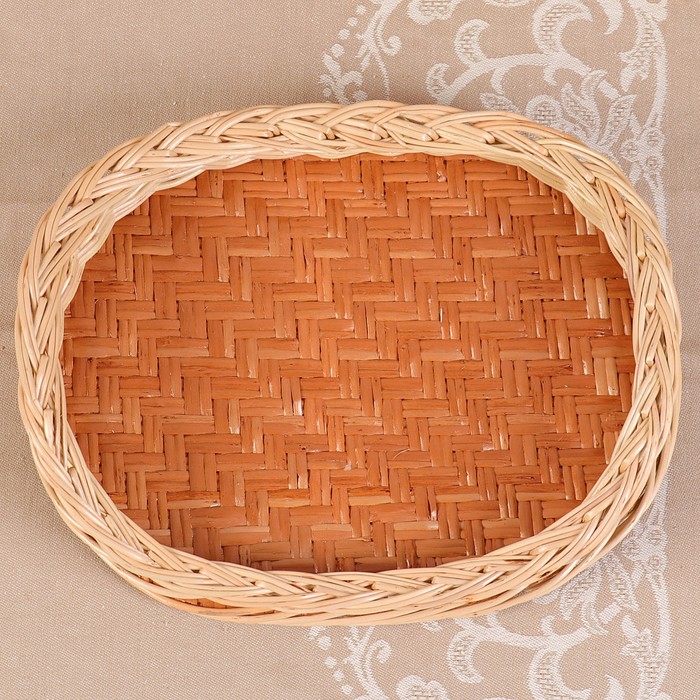 Поднос «Плетёнка», 21х27х3/5,5 см, ива