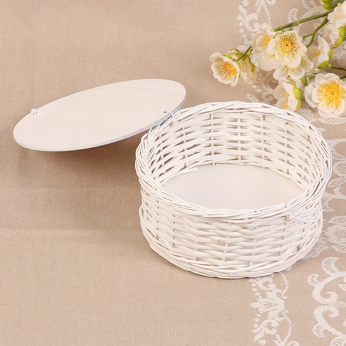 Футляр подарочный «Дымка», 15х15х6 см, ива