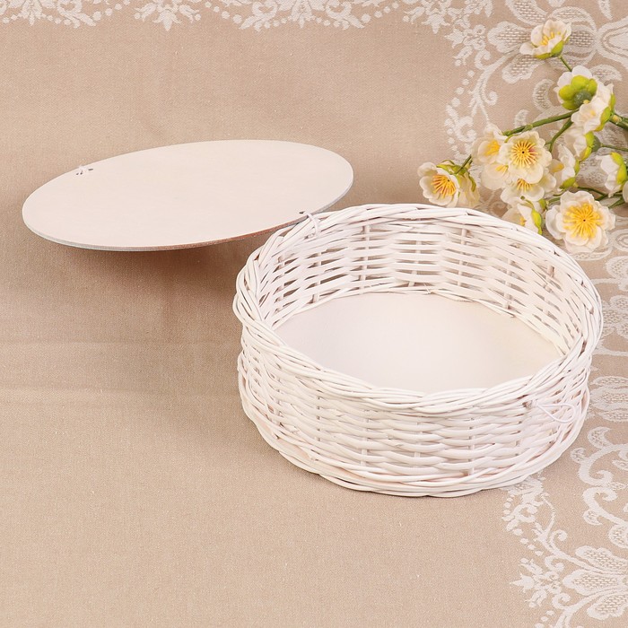 Футляр подарочный «Дымка», 21х21х6 см, ива