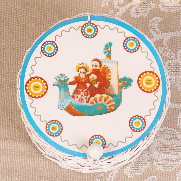 Футляр подарочный «Парочка», 15х15х6 см, ива