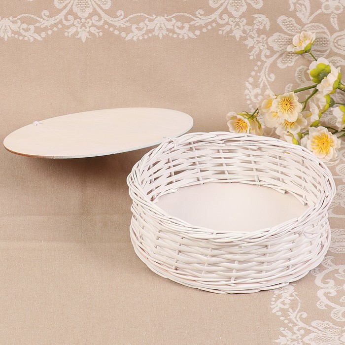 Футляр подарочный «Парочка», 21х21х6 см, ива