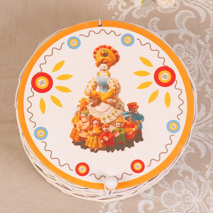 Футляр подарочный «Дама», 21х21х6 см, ива