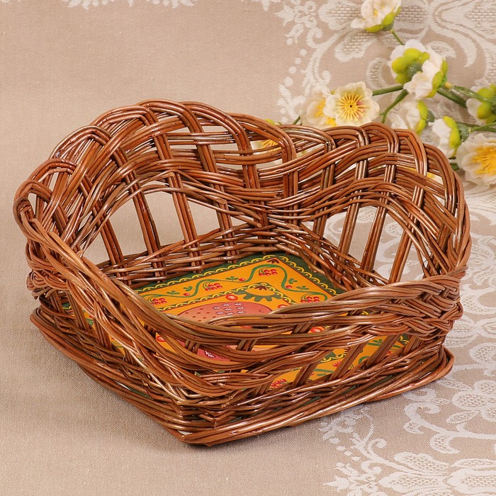 Конфетница «Птица», 23х23х9 см, ива