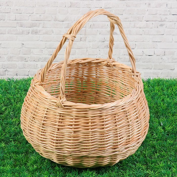 Корзина «Лукошко Машенька», №2, Dдно=22 см, Dверх=29, H=20/37 см, ива