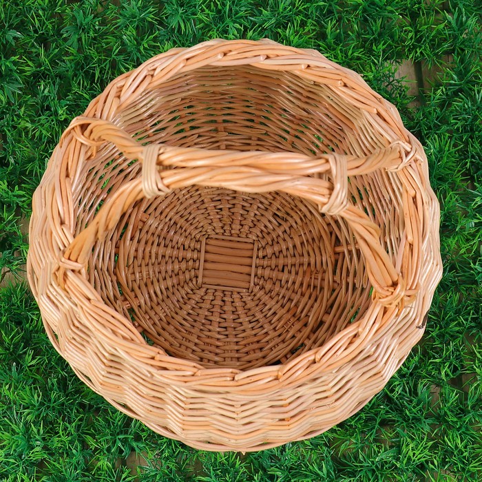 Корзина «Лукошко Машенька», №1, Dдно=15 см, Dверх=22, H=16/27 см, ива