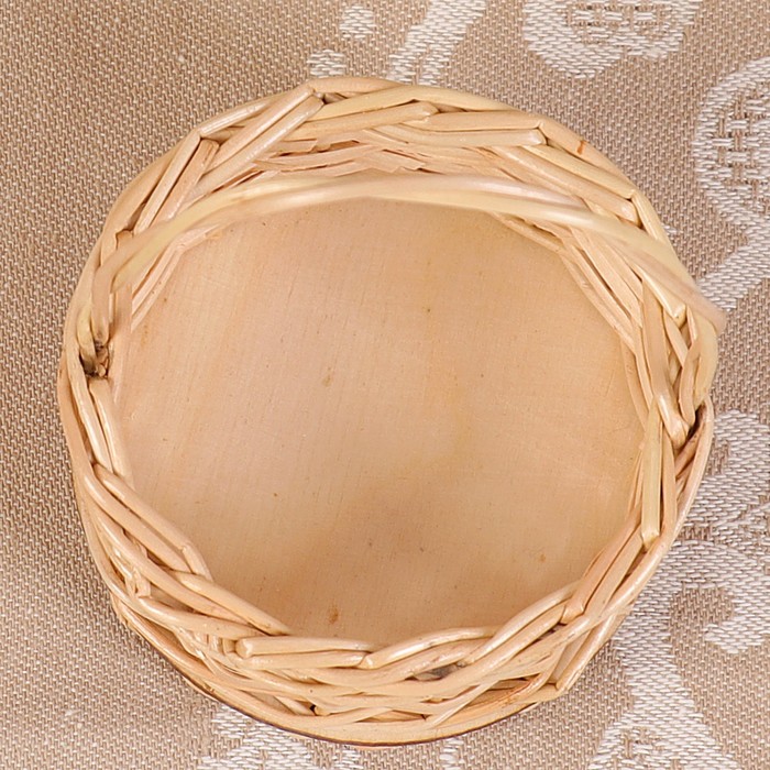 Корзина «Малышка», круглая, 7х7х3/8,5 см, ива