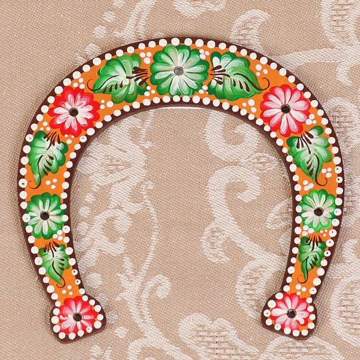 Подвеска «Подкова», городец, ручная роспись, 15,5х9х0,3 см