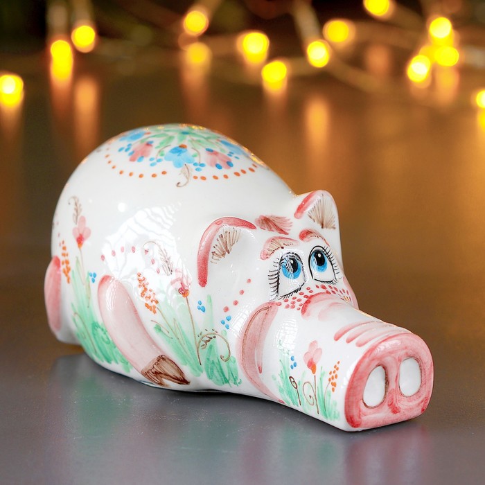 Сувенир "Хрюня" 20 см майолика