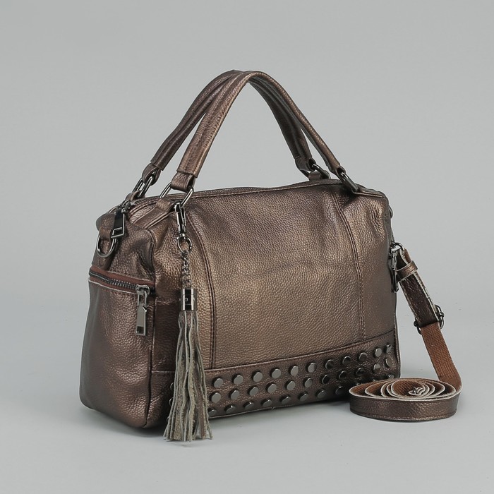 Сумка женская, отдел на молнии, 3 наружных кармана, цвет бирюзовый