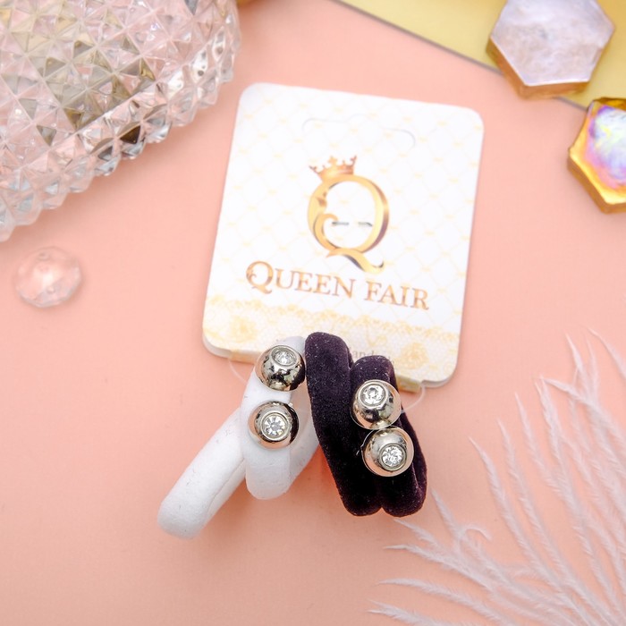 Резинка для волос "Махрушка шарик" набор 4 шт черный,белый