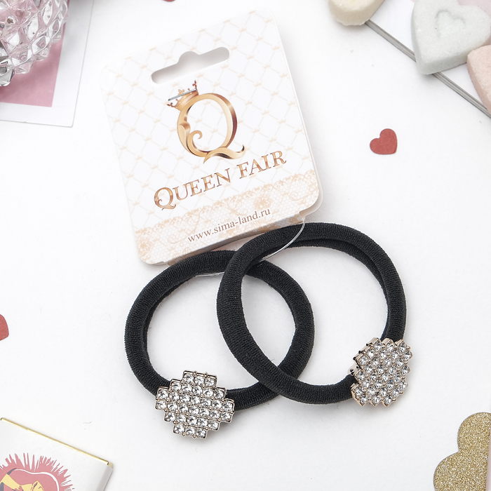 Резинка для волос "Страза" (цена за штуку) ромб