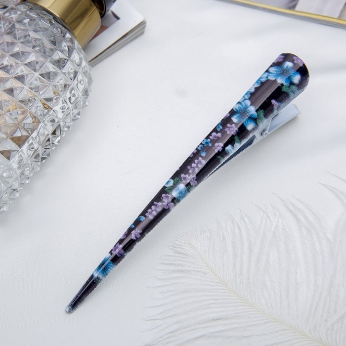 Зажим для волос "Солей" цветы 12,7 см микс