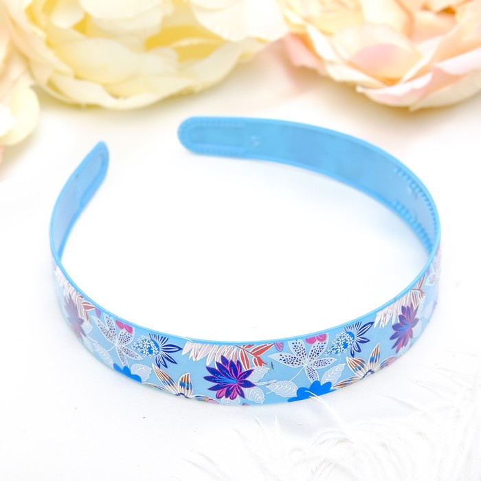 Ободок для волос "Адель" 2 см голография микс