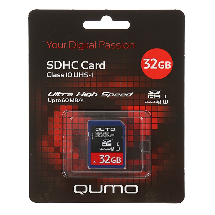 Карта памяти SDHC Qumo 32 Гб class 10, UHS-I