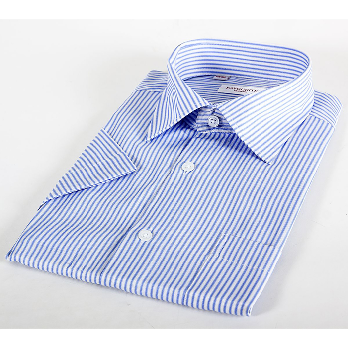 Сорочка  мужская с коротким рукавом 203169s_FAV цвет голубой, р-р 44 (182-188)