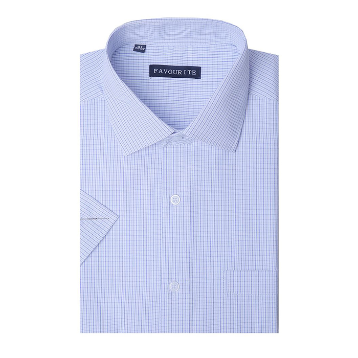 Сорочка  мужская с коротким рукавом MS00C83BN511CFV цвет голубой, р-р 43 (182-188)