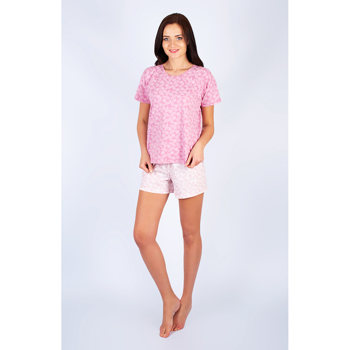 Пижама женская (футболка, шорты) 221ХР2207 цвет МИКС, р-р 54