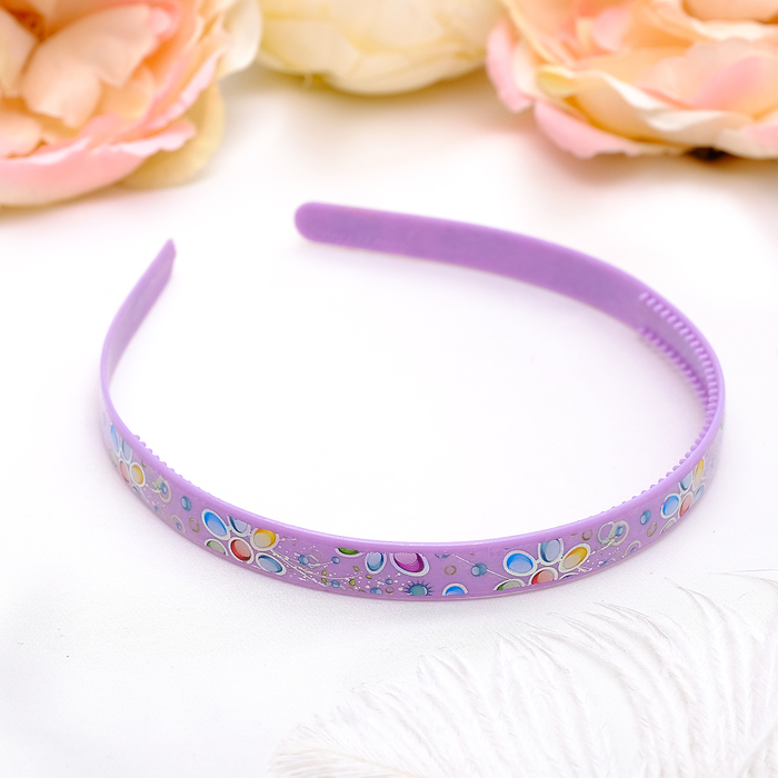 Ободок для волос "Адель" 1,2 см бабочки микс