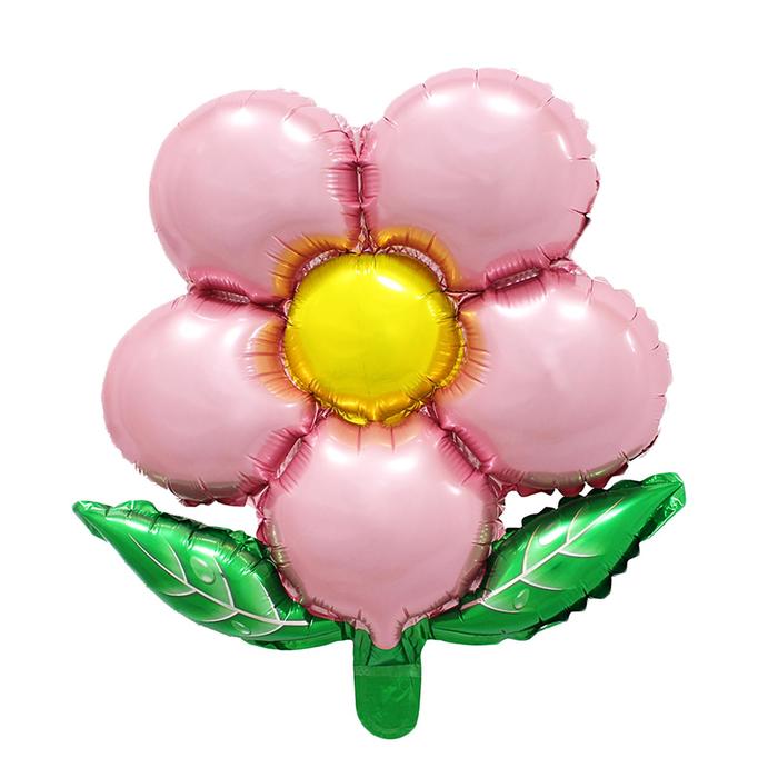 Шар фольгированный 20 «Цветок», с клапаном, цвет розовый