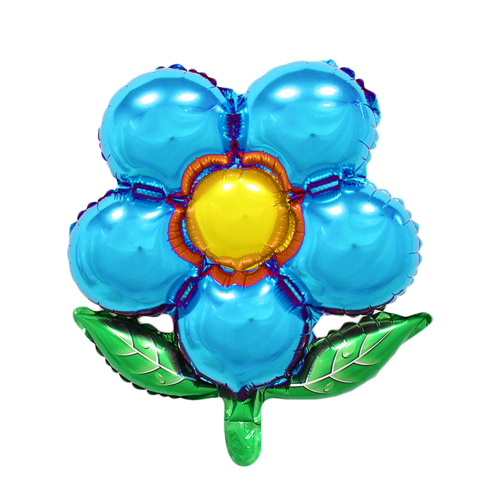 Шар фольгированный "Цветок" синий 20"