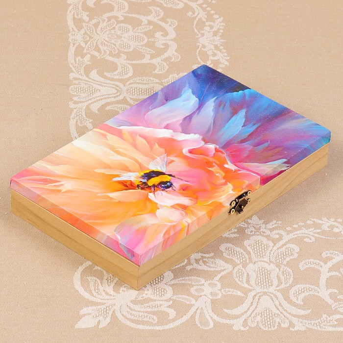 Купюрница-шкатулка "Пчёлка", 25х15х3,5 см, светлая