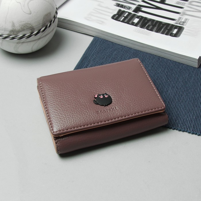 Кошелёк женский "Кошки", отдел для карт, для монет, цвет сиреневый