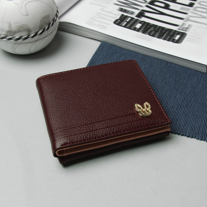 Кошелёк женский "Зайка", отдел для карт, для монет, цвет кофе