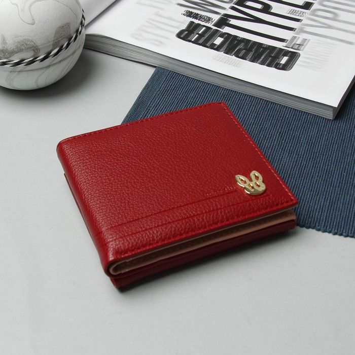 Кошелёк женский "Зайка", отдел для карт, для монет, цвет бордовый