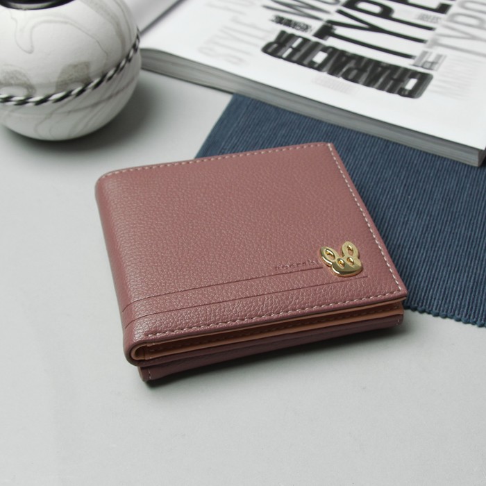 Кошелёк женский "Зайка", отдел для карт, для монет, цвет пудра