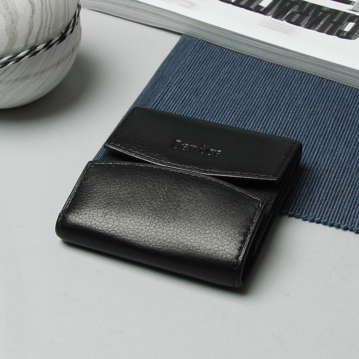 Кошелёк женский, отдел для монет, цвет чёрный