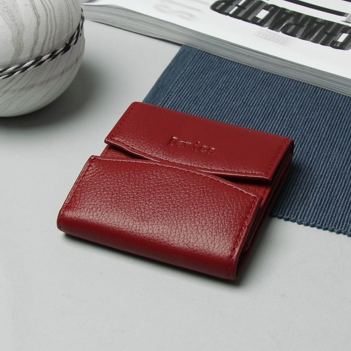 Кошелёк женский, отдел для монет, цвет бордовый